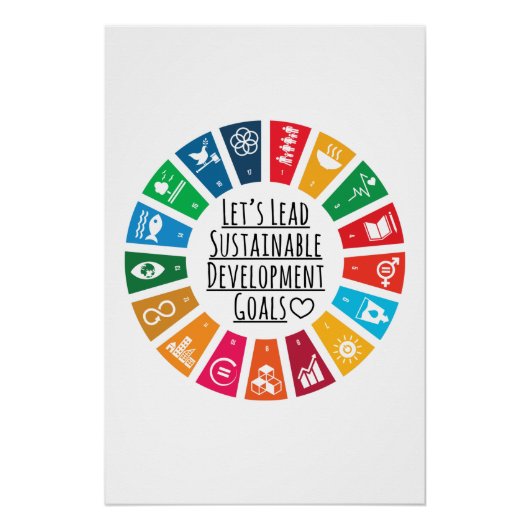 Laten we leiding geven aan de VN SDG Duurzame Ontw Perfect Poster (Voorkant)