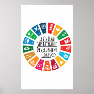 Laten we leiding geven aan de VN SDG Duurzame Ontw Poster