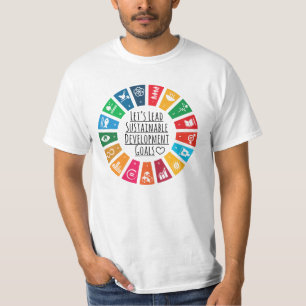 Laten we leiding geven aan de VN SDG Duurzame Ontw T-shirt
