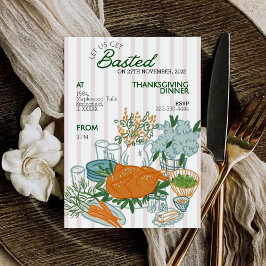 Laten we lekker vet worden Uitnodiging voor Thanks