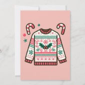 Laten we lelijk worden deze kerst tacky trui feest kaart (Achterkant)