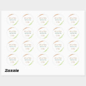 Laten we lelijke Kerst lelijke trui Partyoranje kr Ronde Sticker (Vel)