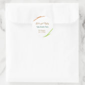 Laten we lelijke Kerst lelijke trui Partyoranje kr Ronde Sticker (Tas)