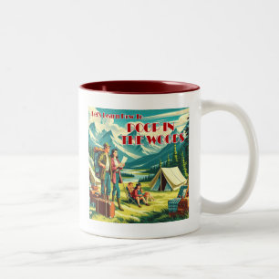 Laten we leren poepen in de Bossen camping Tweekleurige Koffiemok