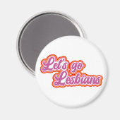 Laten we Lesbians Magnet gaan (Urban Retro Font) (Voorkant / Achterkant)