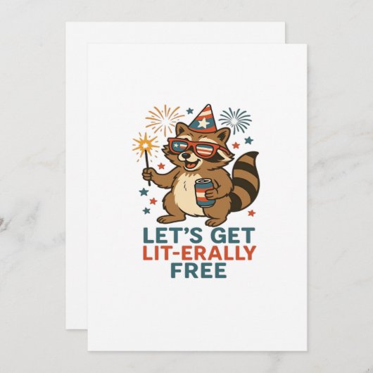 Laten we letterlijk gratis ontwerp krijgen - leuk  feestdagenkaart (Voorkant / Achterkant)