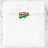Laten we leuk naar REGGAE Dub Dubstep Reggae muzie Ronde Sticker (Tas)