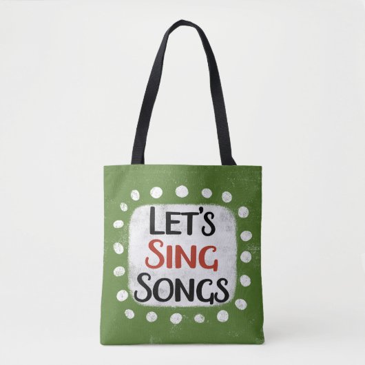 Laten we liedjes zingen Canvas tas (Voorkant)