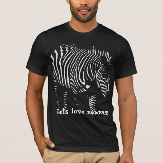 Laten we liefdeszebras houden! t-shirt (Voorkant)