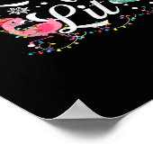 Laten we Lit Adult Flamingo Funny Kerstmis halen Poster (Hoek)
