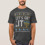 Laten we Lit Chanukah Joodse Jew Dreidel Hannukah  T-shirt<br><div class="desc">Laten we Lit Chanokah Joodse Jew Dreidel Hannukah halen.</div>