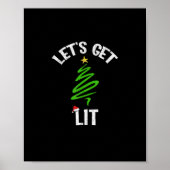 Laten we Lit Drink grappige kerst krijgen Poster (Voorkant)