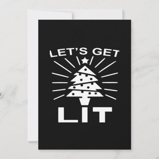 Laten we Lit Essential Funny Classic Feestdagenkaart (Voorkant)