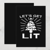 Laten we Lit Essential Funny Classic Feestdagenkaart (Voorkant / Achterkant)