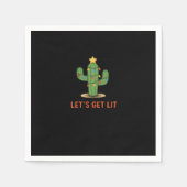 Laten we Lit Funny Christmas Classic krijgen Servet (Voorkant)