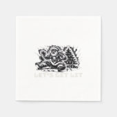 Laten we Lit Funny Christmas Vibe Classic krijgen Servet (Voorkant)