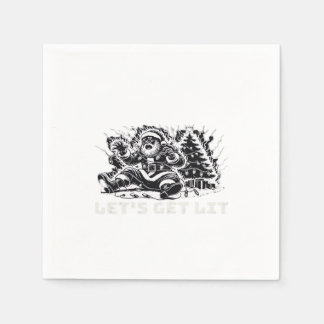 Laten we Lit Funny Christmas Vibe Classic krijgen Servet