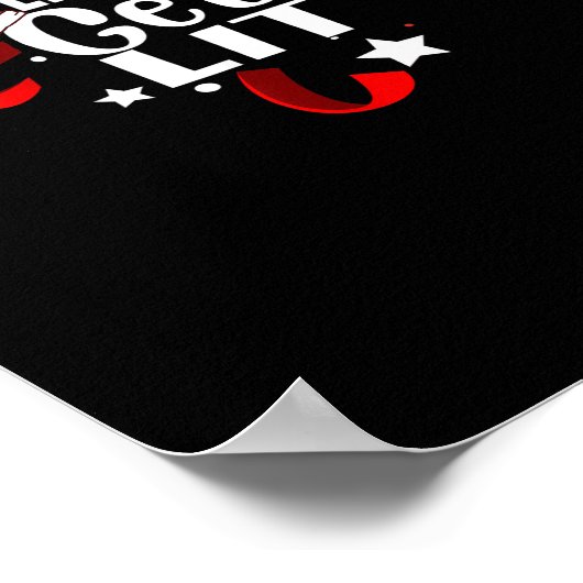 Laten we Lit Funny Kerstmis Drink krijgen Poster (Hoek)