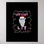 Laten we Lit Funny Kerstmis Drink krijgen Poster (Voorkant)