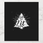 Laten we Lit Funny Kerstmis Drink krijgen Wijn Etiket (Enkel label)