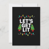 Laten we Lit Funny Kerstmis Drink op Shirt Xma Kaart (Voorkant)
