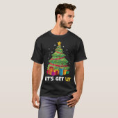 Laten we Lit Funny Kerstmis Drink T-Shirt halen (Voorkant volledig)