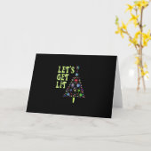 Laten we Lit Funny Kerstmis halen Kaart (Gele Bloem)