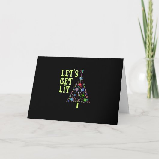 Laten we Lit Funny Kerstmis halen Kaart (Voorkant)