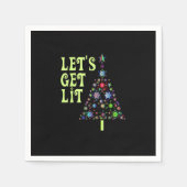 Laten we Lit Funny Kerstmis halen Servet (Voorkant)