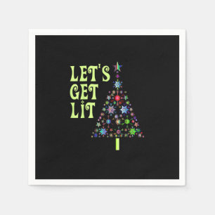 Laten we Lit Funny Kerstmis halen Servet