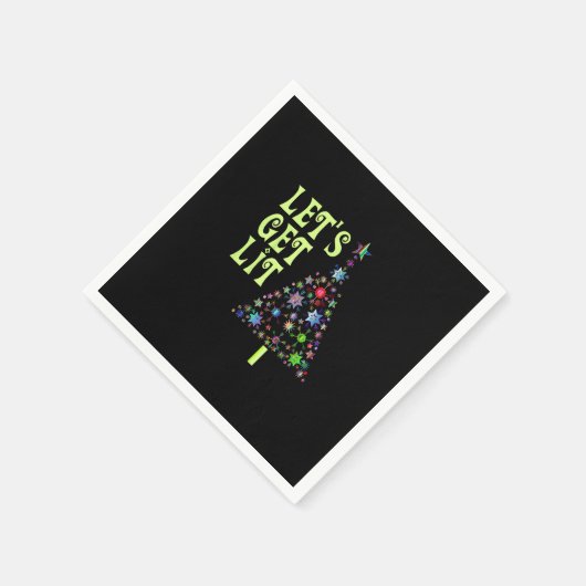 Laten we Lit Funny Kerstmis halen Servet (Hoek)