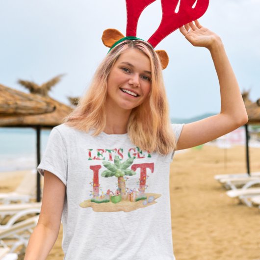 Laten we Lit Funny Kerstmis halen T-shirt