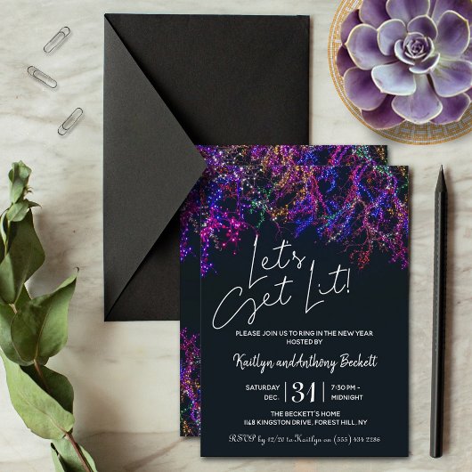 Laten we Lit halen | Eve-partij nieuwjaar Kaart