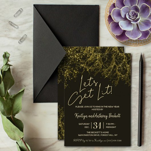 Laten we Lit halen | Eve-partij nieuwjaar Kaart