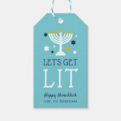 Laten we Lit halen | Funny Hanukkah Cadeaulabel (Voorkant)