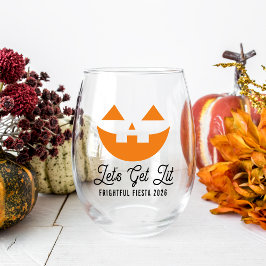 Laten we Lit halen | Jack O'Lantern Halloween Part Wijnglas Zonder Voet