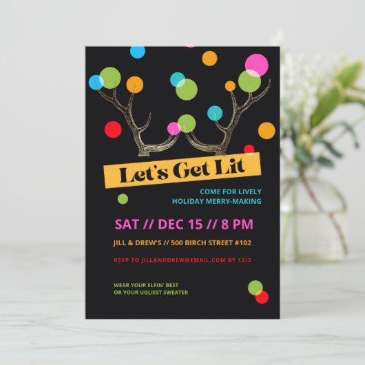 Laten we Lit halen Kaart (Staand voorkant)