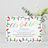 Laten we Lit halen | Kerstfeestdag — Cocktail Kaart (Staand voorkant)