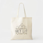 Laten we Lit halen Tote Bag (Voorkant)