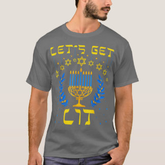 Laten we Lit Hanukkah halen, Jew Menorah Joodse Ch T-shirt