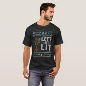 Laten we Lit Hanukkah halen T-shirt (Voorkant volledig)