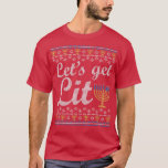 Laten we Lit Hanukkah Jewish Menorah Ugly halen T-shirt<br><div class="desc">Laten we Lit Hanukkah Jewish Menorah Ugly halen.</div>
