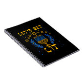Laten we Lit Hanukkah Shirt Jew Menorah Joodse Ch  Notitieboek (Rechterzijde)
