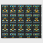 Laten we Lit Menorah Hanukkah Funny Kerstmis Ugly  Cadeaupapier (Vlak)