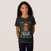 Laten we Lit Menorah Hanukkah Funny Kerstmis Ugly  T-shirt (Voorkant volledig)