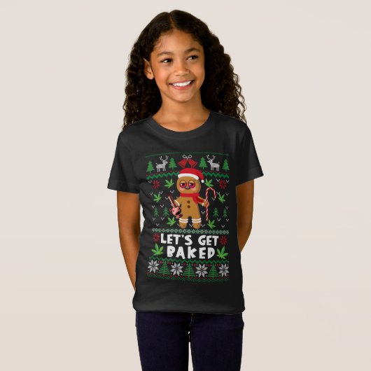 Laten we Lit Menorah Hanukkah Funny Kerstmis Ugly  T-shirt (Voorkant volledig)