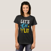 Laten we Lit Menorah Hanukkah Joods halen T-shirt (Voorkant volledig)