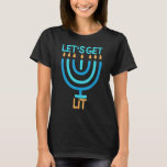 Laten we Lit Menorah Jewish Hanukkah Chanukah Sh h T-shirt<br><div class="desc">Laten we Lit Menorah Joodse Hanukkah Chanukah Shalom halen.</div>
