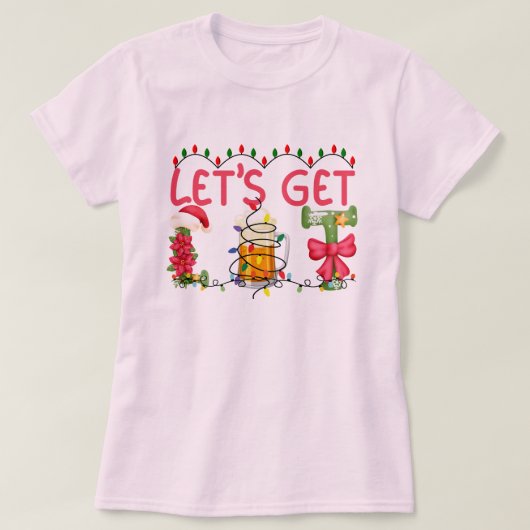 Laten we Lit Shirt Adult Funny Kerstmis halen (Design voorkant)