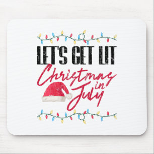 Laten we lol hebben Grappig kerstfeest in juli gra Muismat